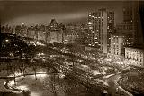 NewYork night scene bw